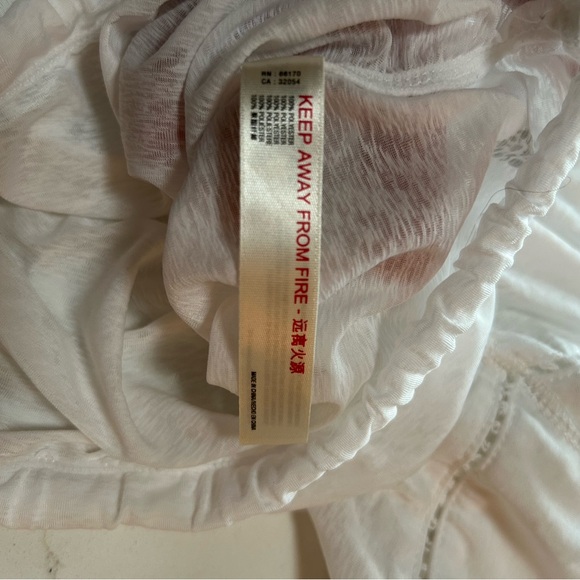 Free People White Crop Beach Top With Long Tiered Sleeves - Picture 11 of 15